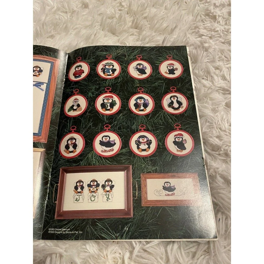 Penguin Parade Cross Stitch Pattern Gloria Pat Dianna Marcum Book 87